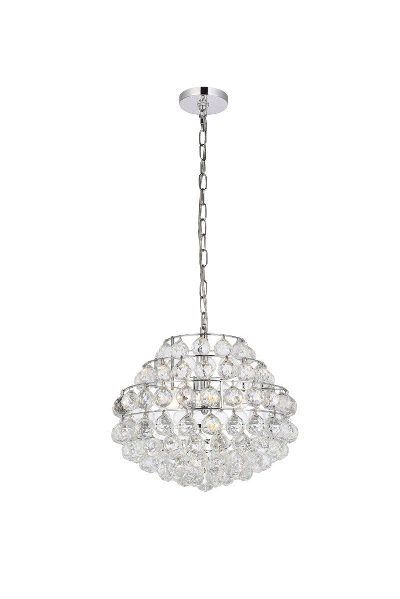 16 Inch Pendant In Chrome by Elegant Lighting