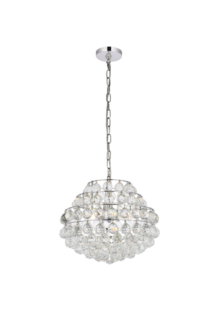 16 Inch Pendant In Chrome by Elegant Lighting
