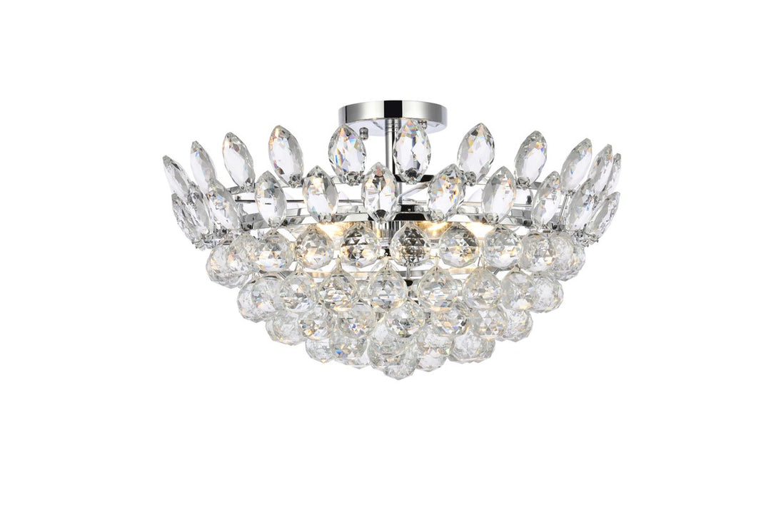20 Inch Flush Mount In Chrome by Elegant Lighting