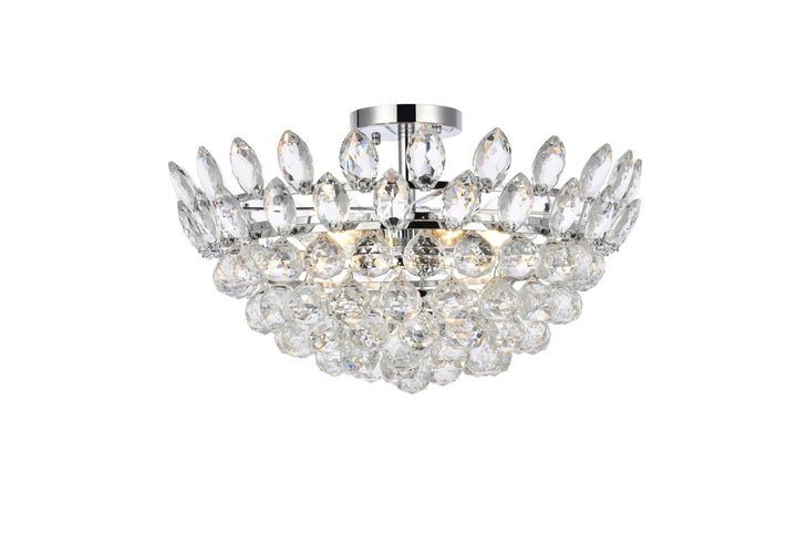 20 Inch Flush Mount In Chrome by Elegant Lighting