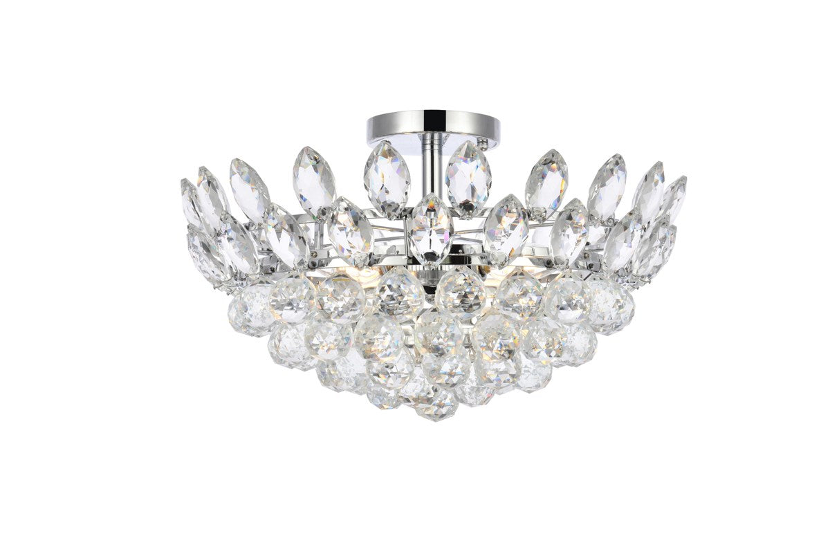 18 Inch Flush Mount In Chrome by Elegant Lighting