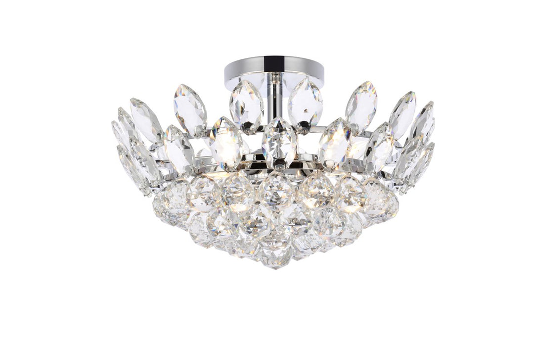 16 Inch Flush Mount In Chrome by Elegant Lighting