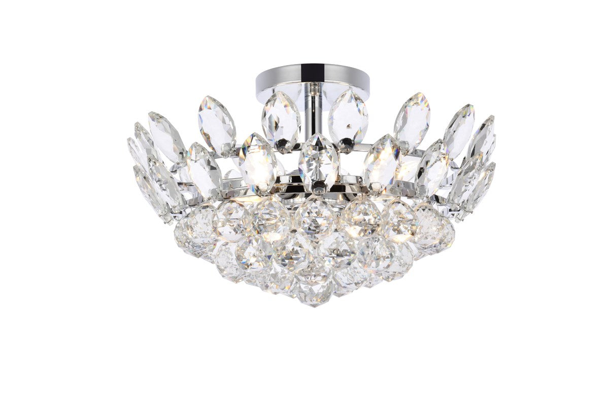 16 Inch Flush Mount In Chrome by Elegant Lighting