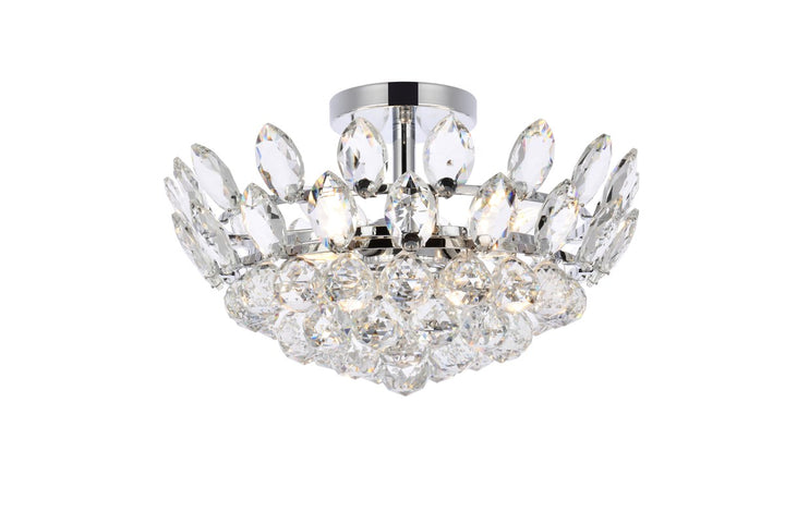 16 Inch Flush Mount In Chrome by Elegant Lighting