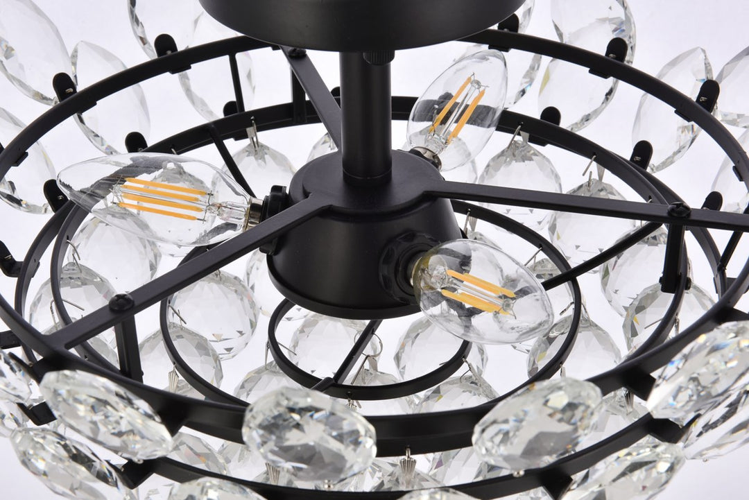 16 Inch Flush Mount In Black