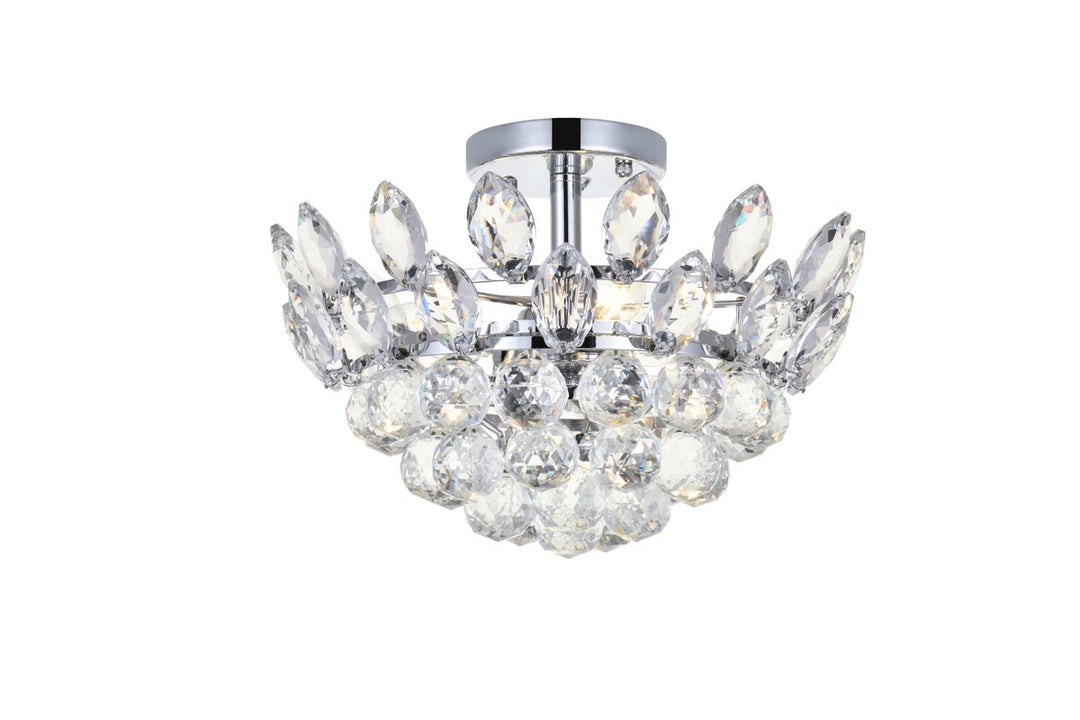 14 Inch Flush Mount In Chrome by Elegant Lighting