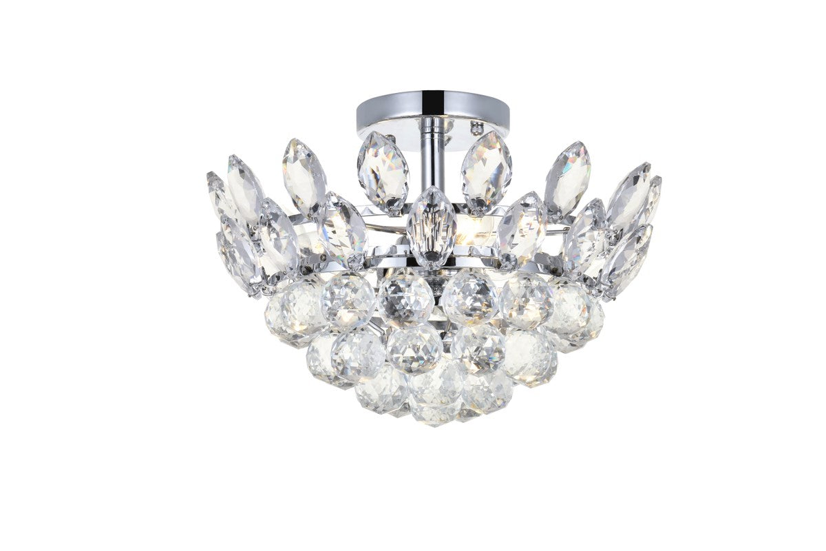 14 Inch Flush Mount In Chrome by Elegant Lighting