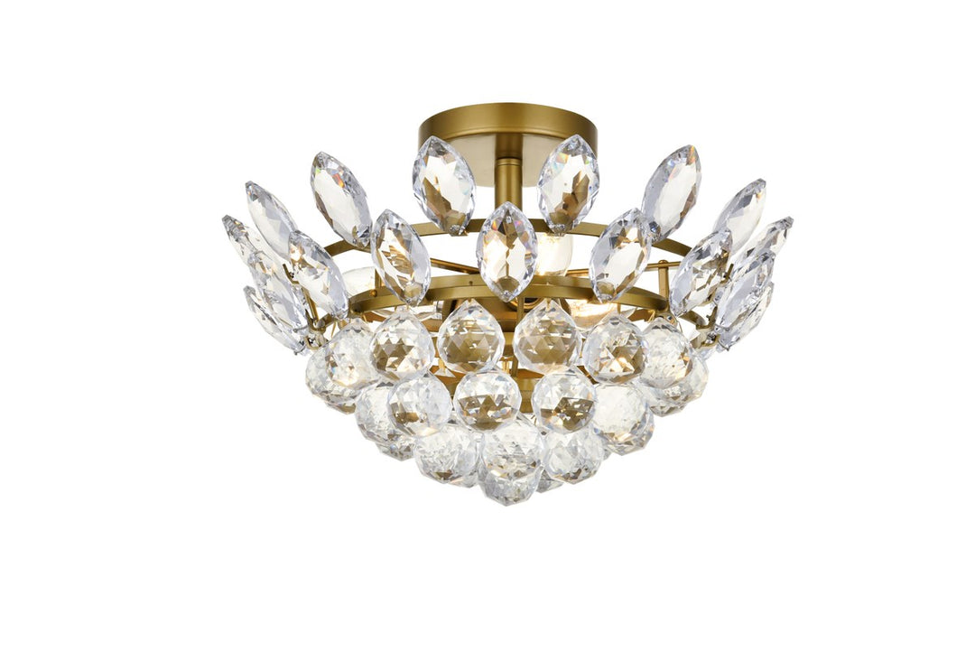 14 Inch Flush Mount In Brass
