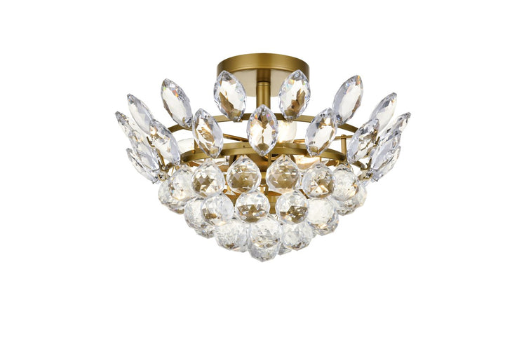 14 Inch Flush Mount In Brass