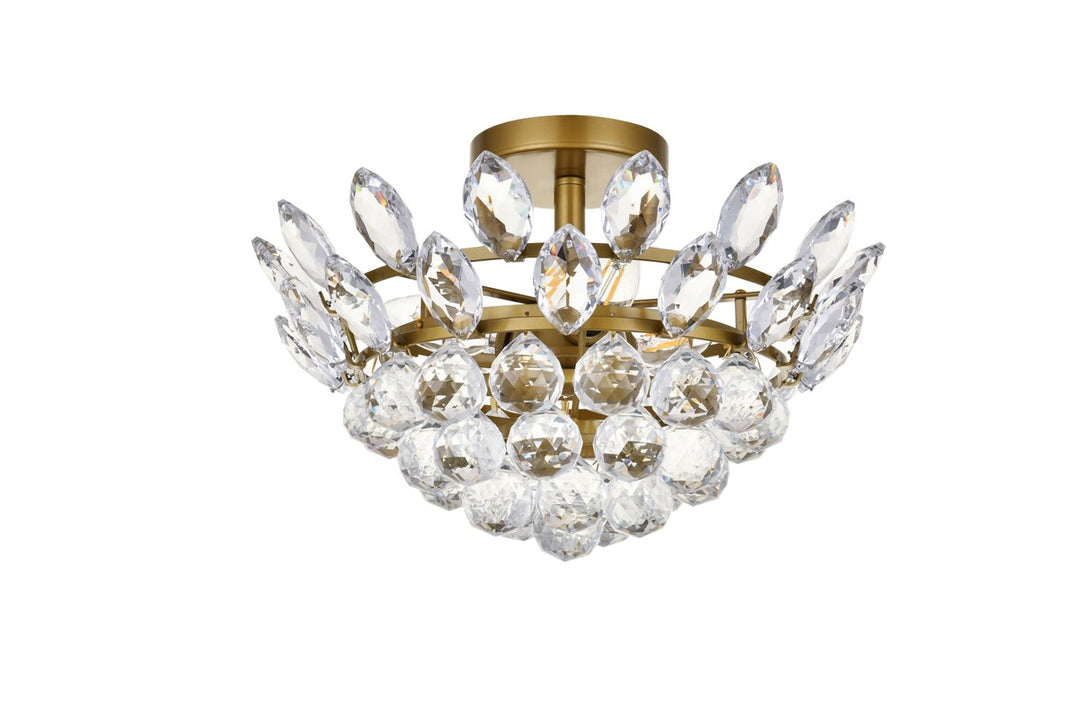 14 Inch Flush Mount In Brass
