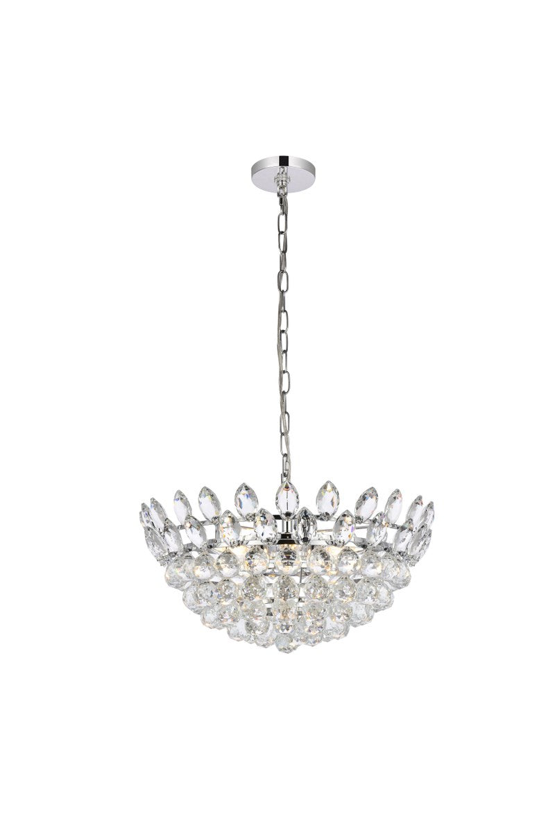 20 Inch Pendant In Chrome by Elegant Lighting