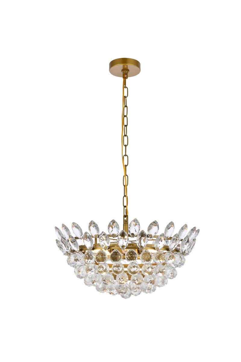 20 Inch Pendant In Brass by Elegant Lighting