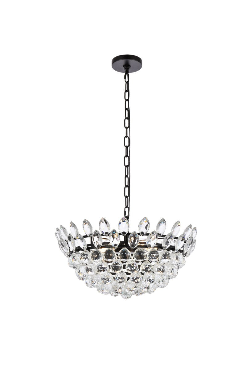 20 Inch Pendant In Black by Elegant Lighting