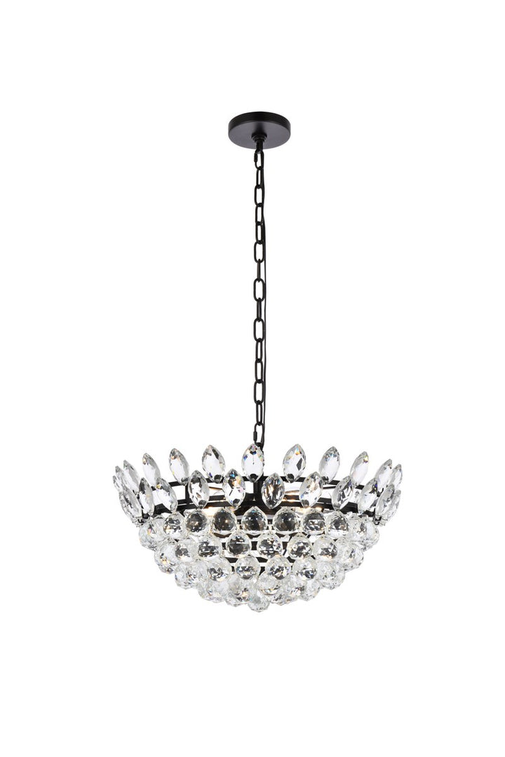 20 Inch Pendant In Black by Elegant Lighting