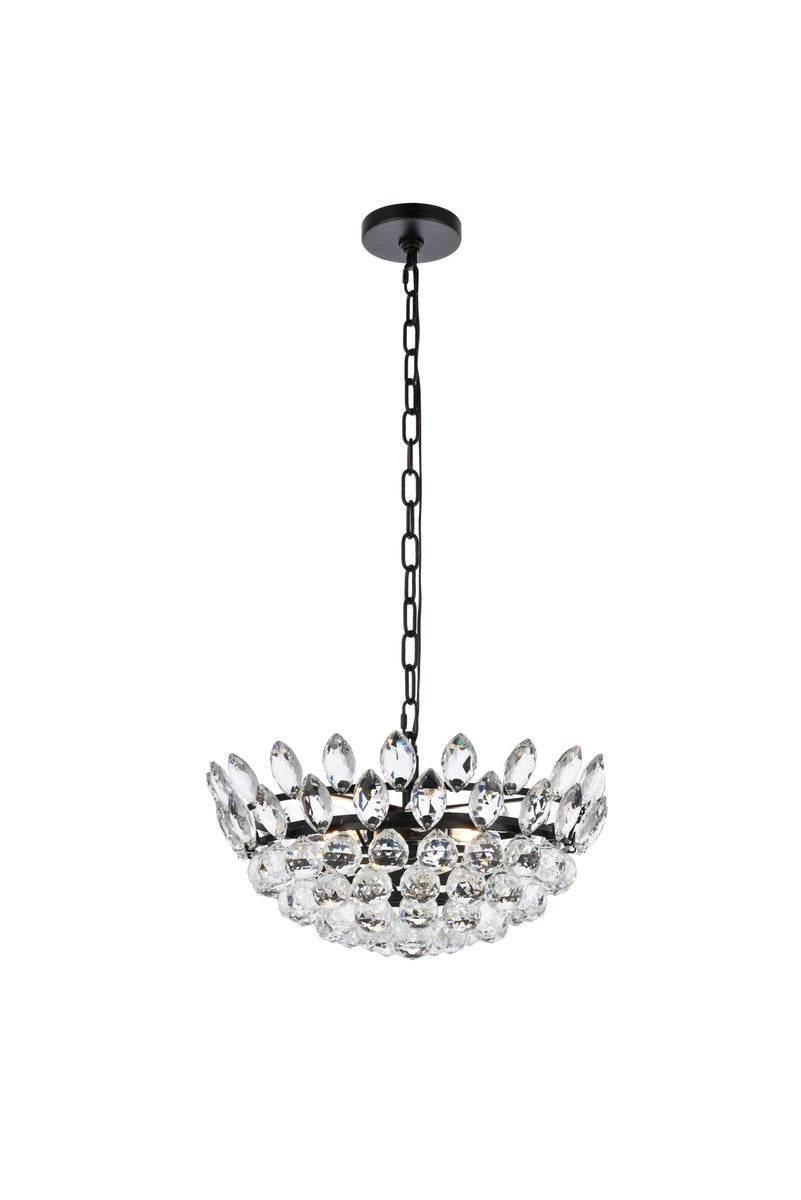 18 Inch Pendant In Black by Elegant Lighting
