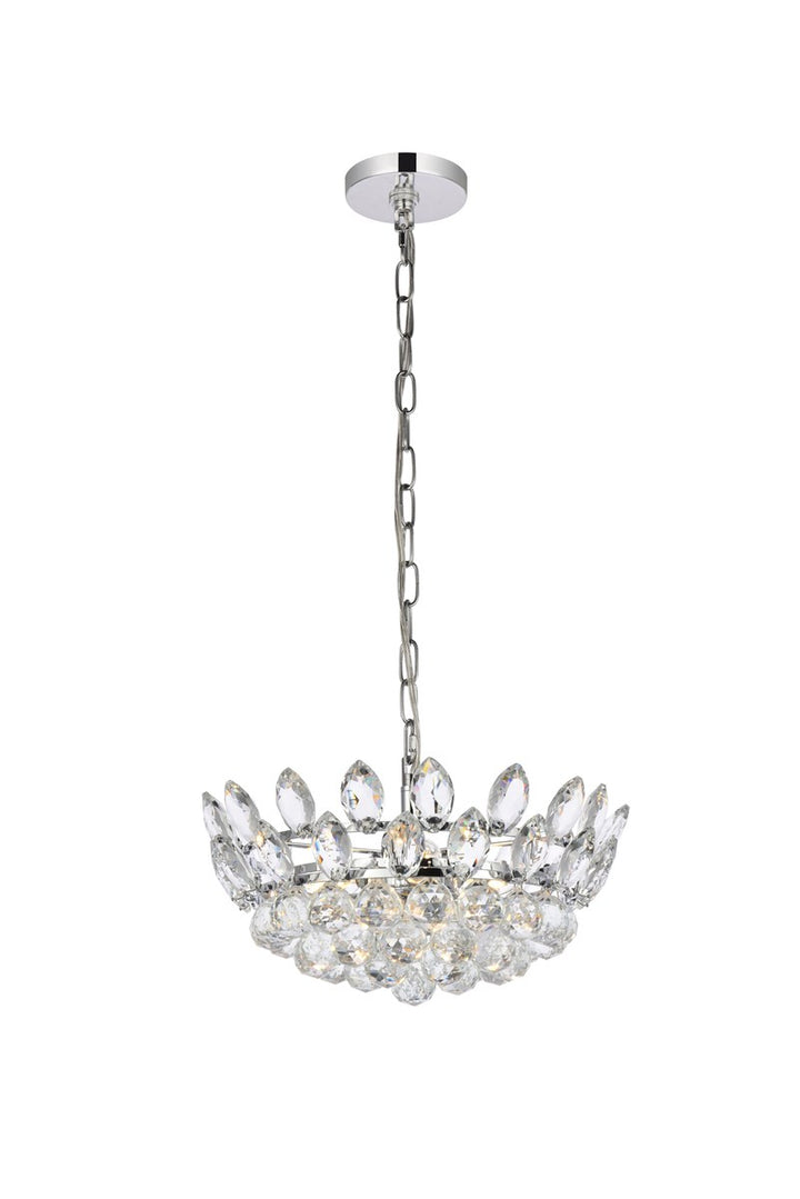 16 Inch Pendant In Chrome by Elegant Lighting