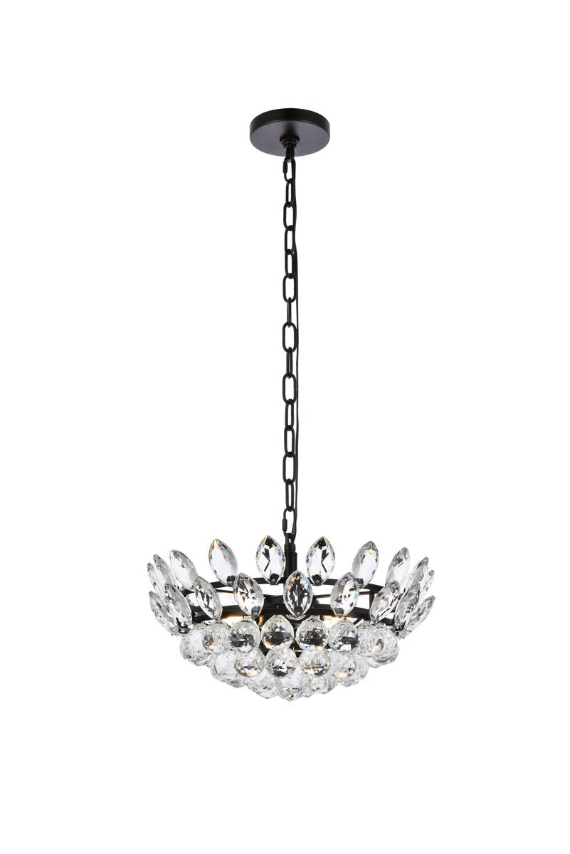 16 Inch Pendant In Black by Elegant Lighting