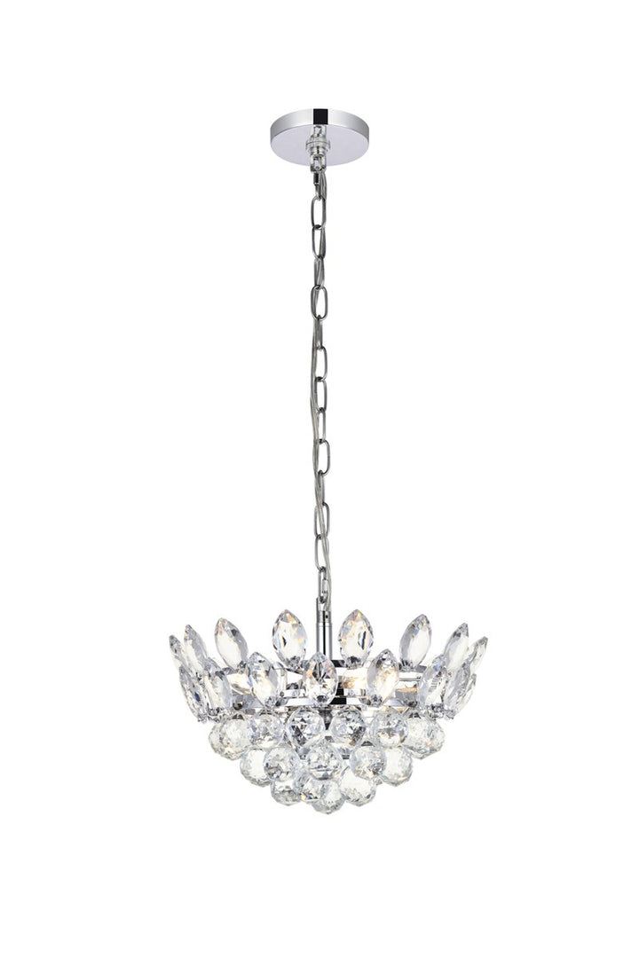 14 Inch Pendant In Chrome by Elegant Lighting