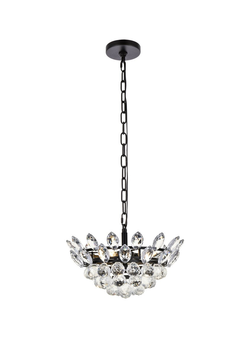 14 Inch Pendant In Black by Elegant Lighting
