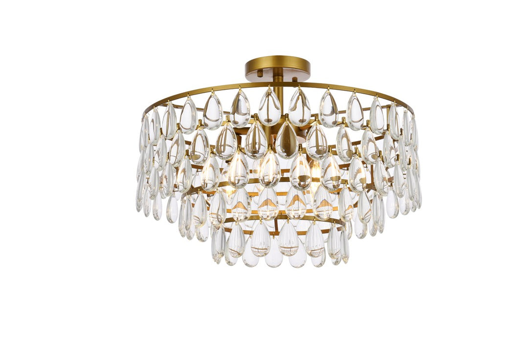 20 Inch Flush Mount In Brass