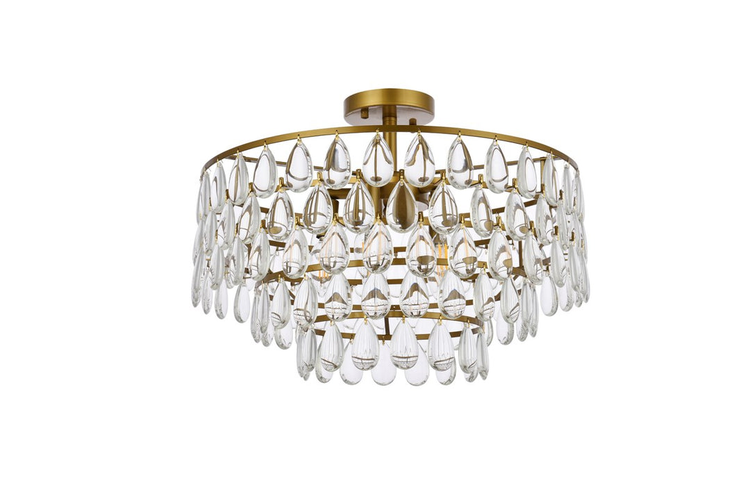 20 Inch Flush Mount In Brass