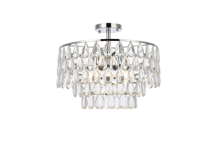18 Inch Flush Mount In Chrome by Elegant Lighting