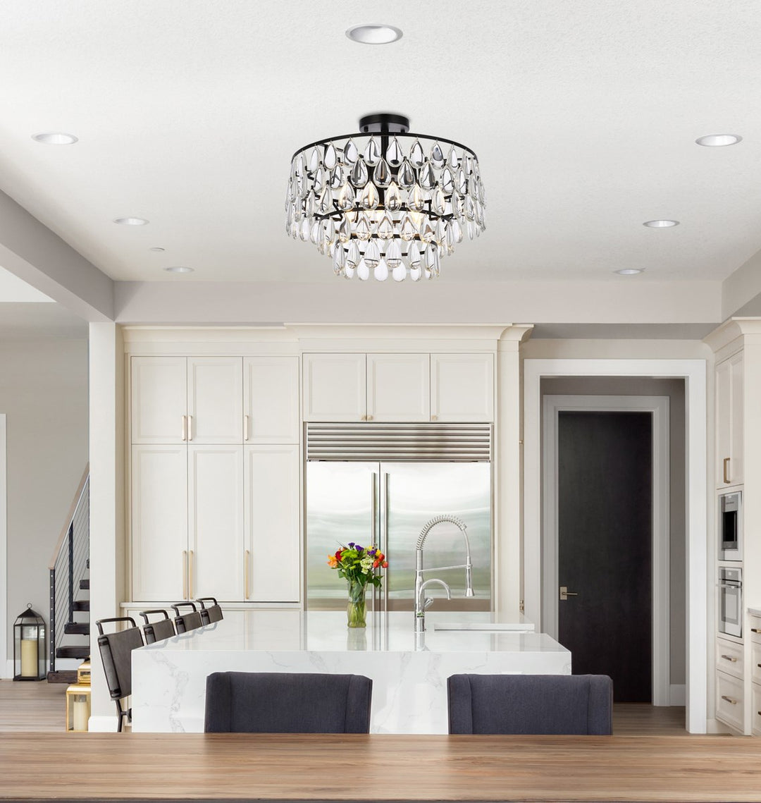 18 Inch Flush Mount In Black