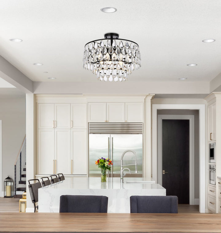 18 Inch Flush Mount In Black