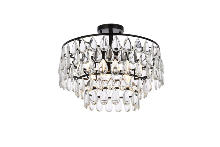 18 Inch Flush Mount In Black