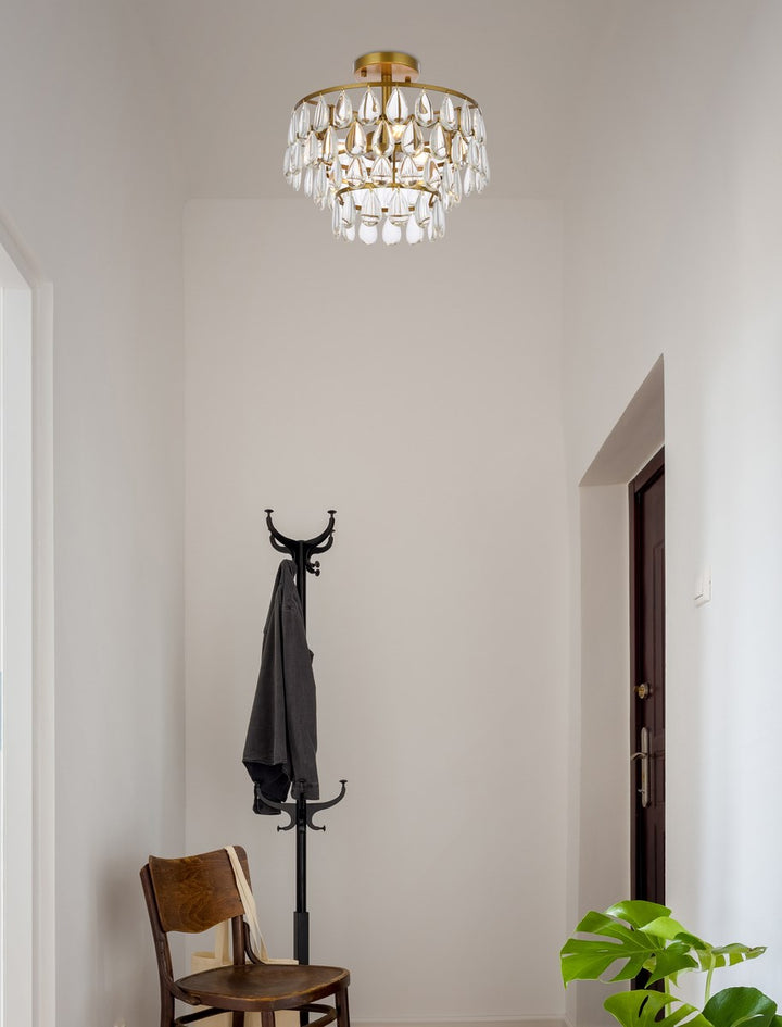 14 Inch Flush Mount In Brass