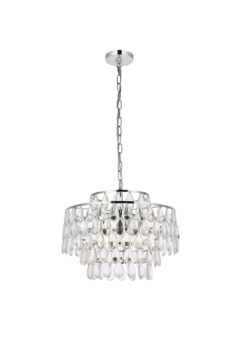 18 Inch Pendant In Chrome by Elegant Lighting