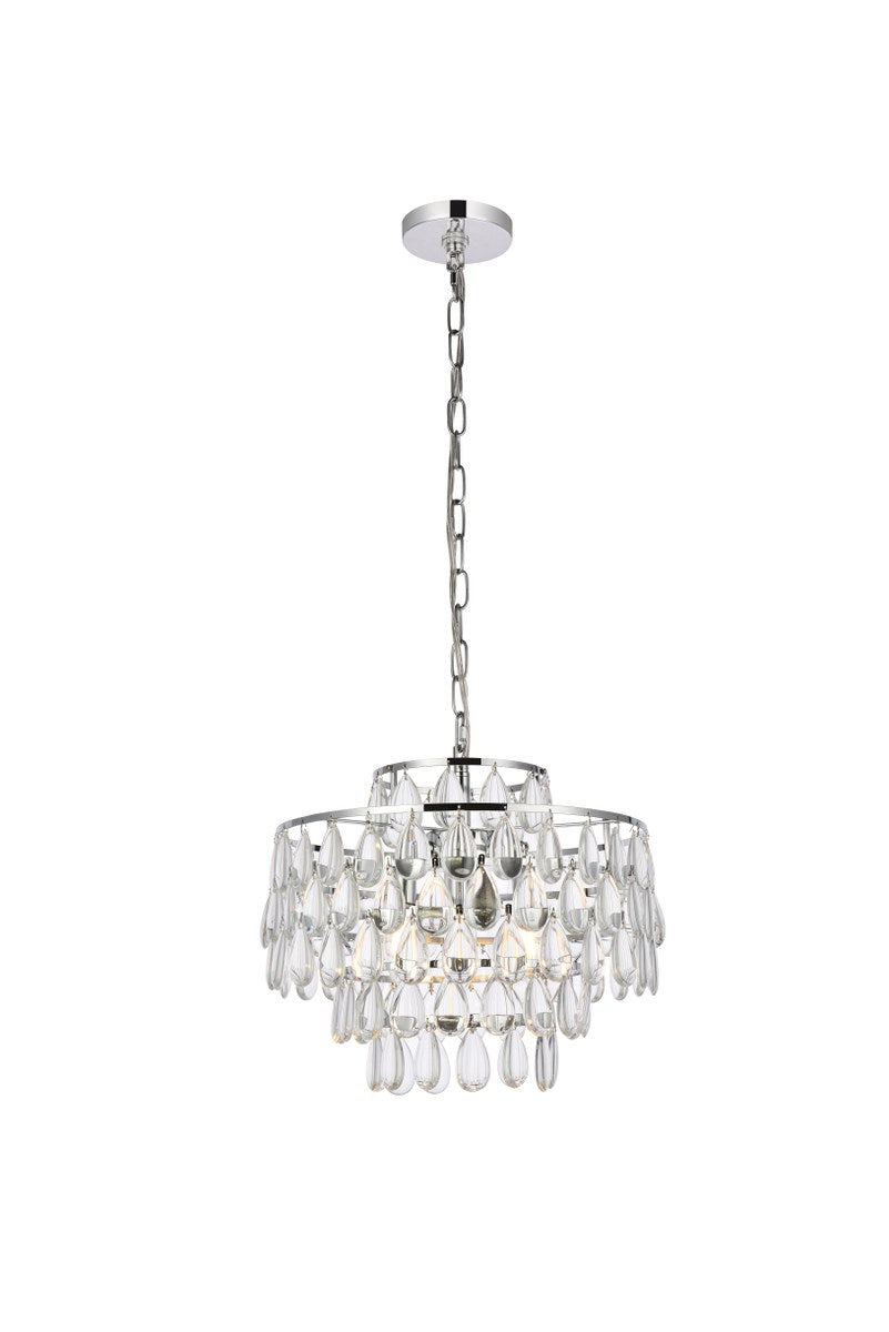 16 Inch Pendant In Chrome by Elegant Lighting