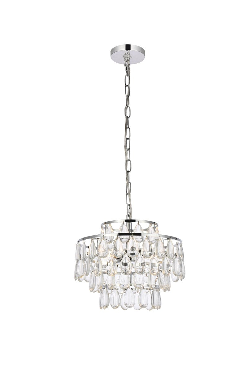 14 Inch Pendant In Chrome by Elegant Lighting