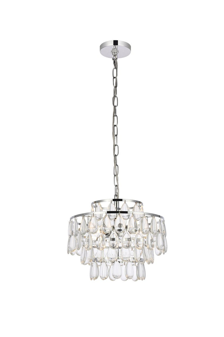 14 Inch Pendant In Chrome by Elegant Lighting