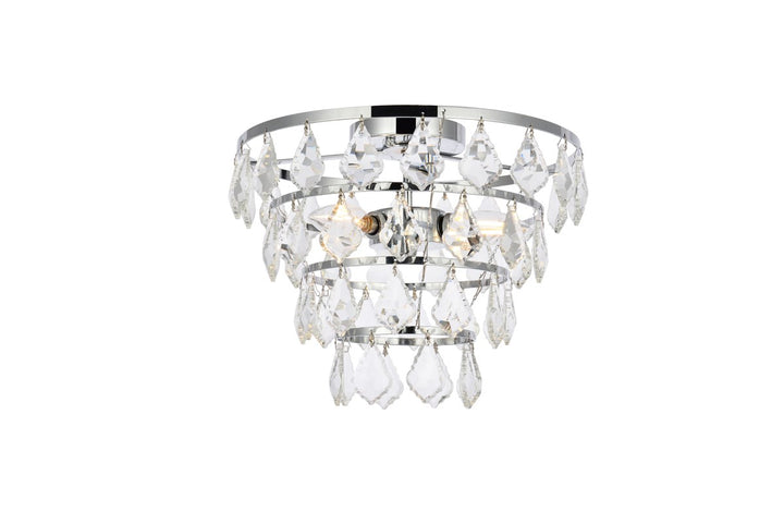 16 Inch Flush Mount In Chrome by Elegant Lighting