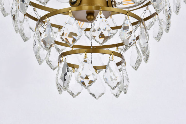 16 Inch Flush Mount In Brass