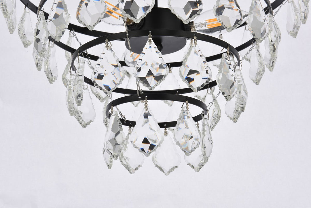 16 Inch Flush Mount In Black