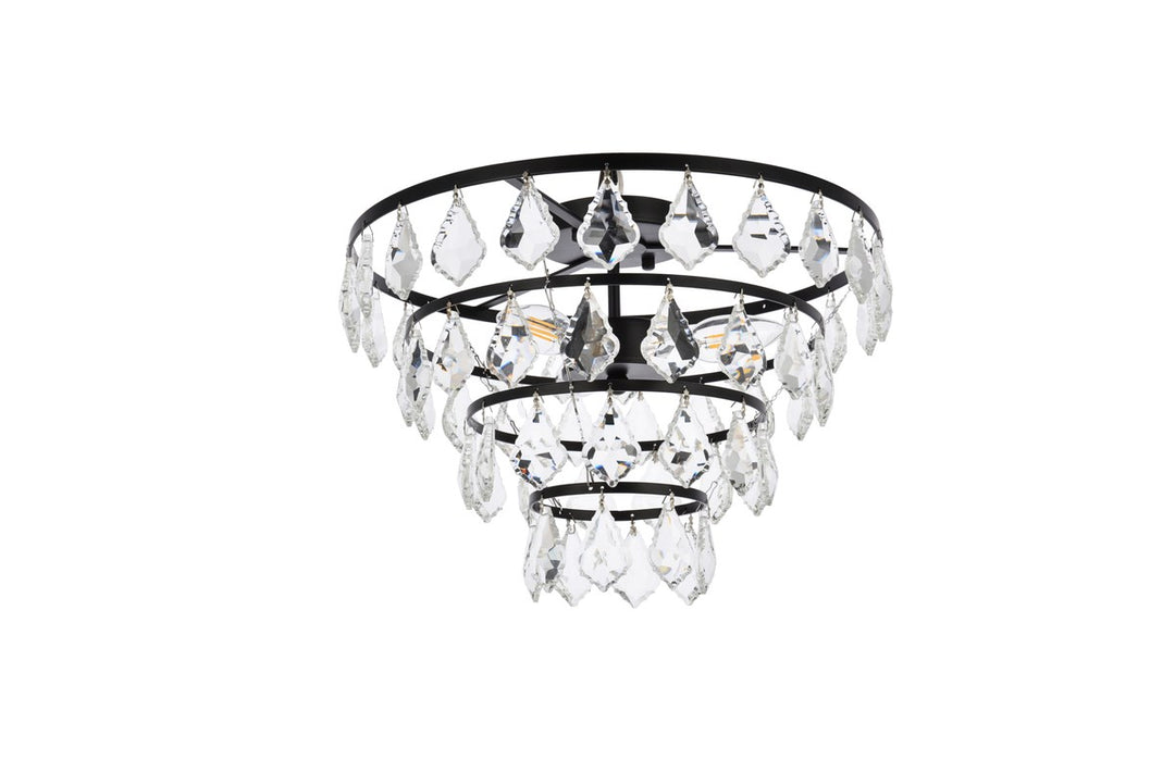 16 Inch Flush Mount In Black