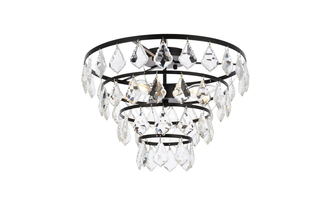16 Inch Flush Mount In Black