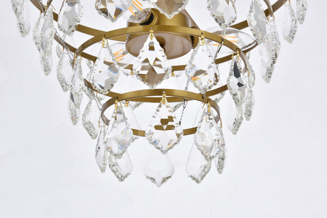 14 Inch Flush Mount In Brass