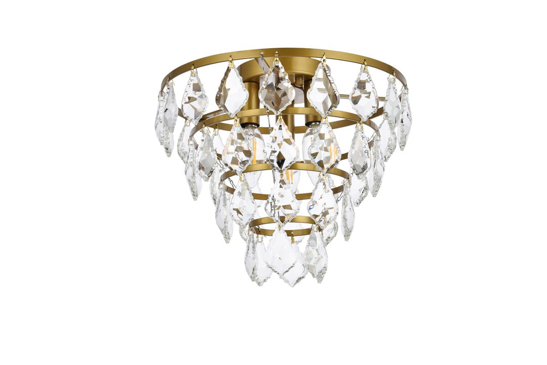 12 Inch Flush Mount In Brass