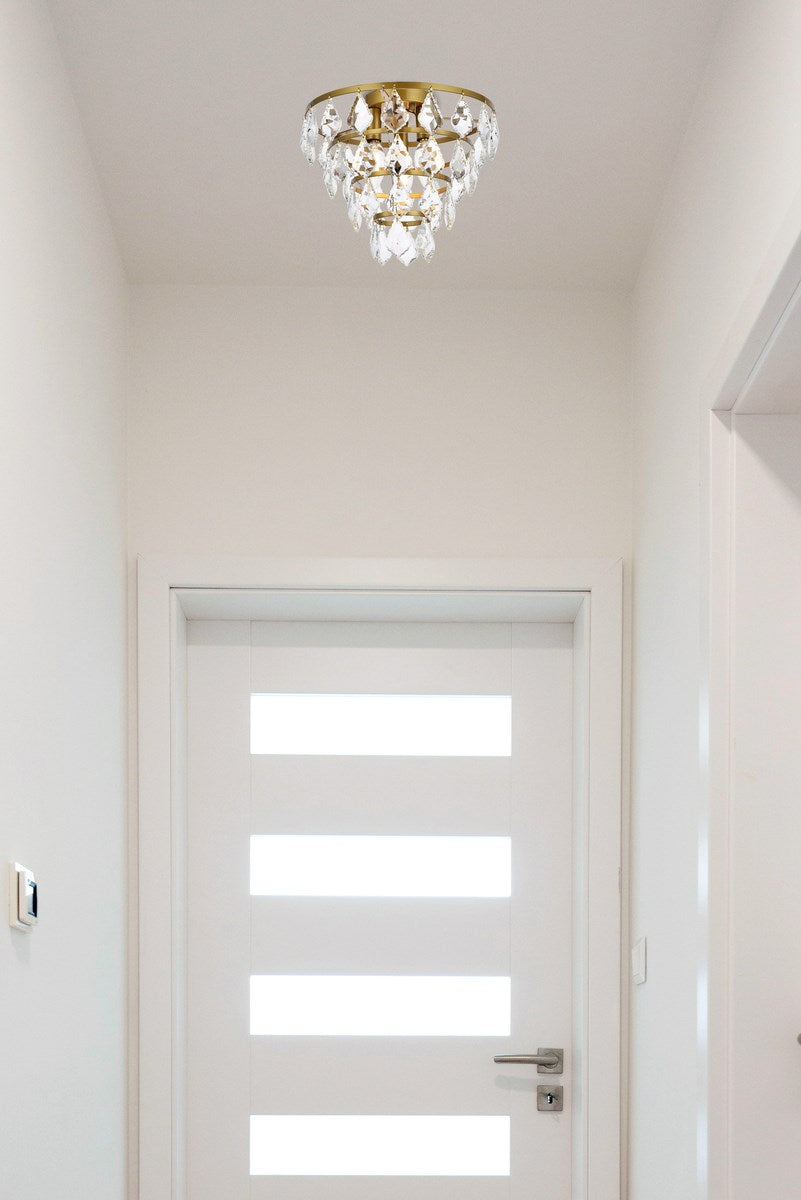 12 Inch Flush Mount In Brass