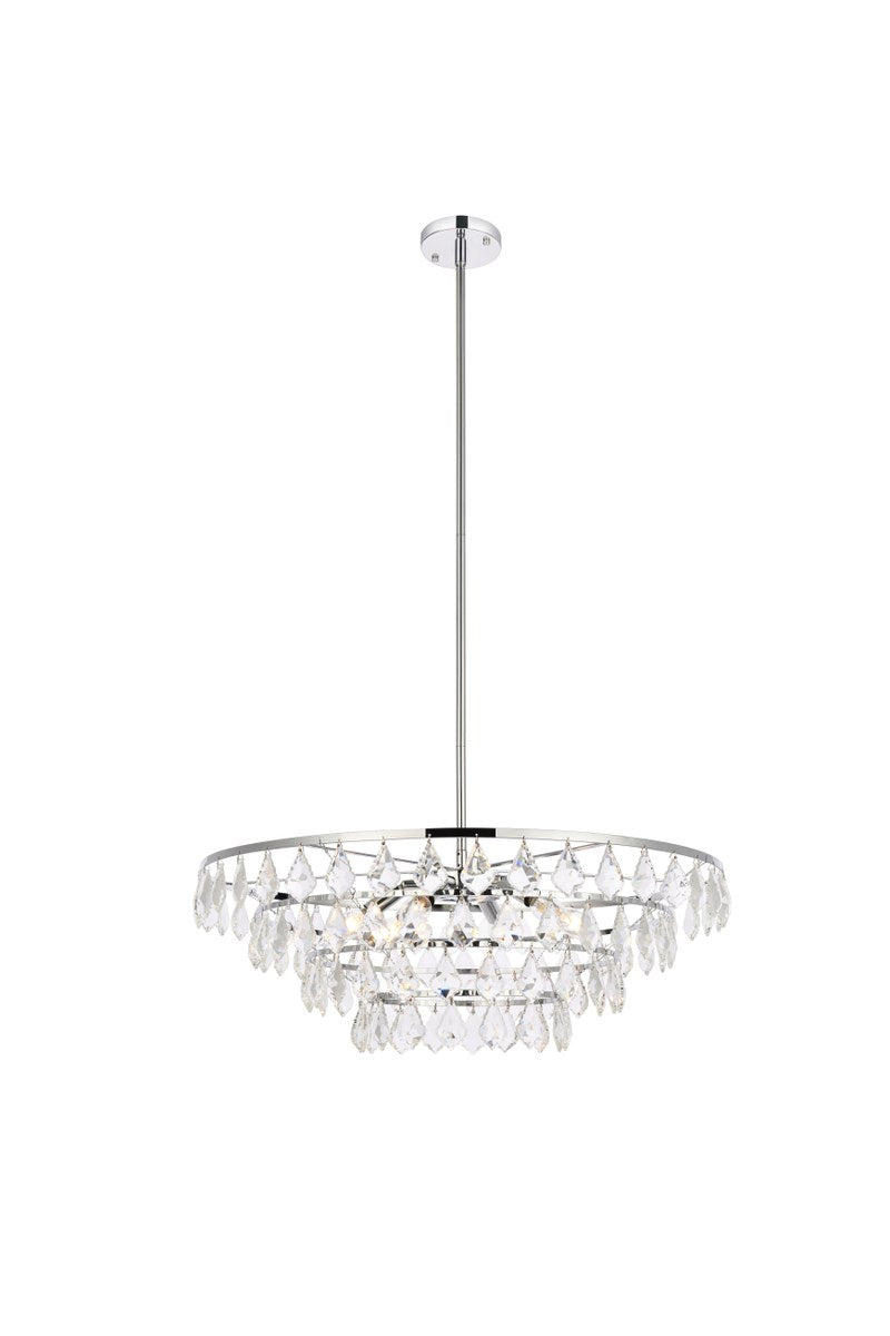 28 Inch Pendant In Chrome by Elegant Lighting
