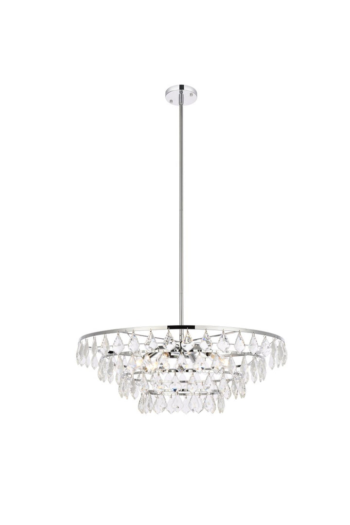 28 Inch Pendant In Chrome by Elegant Lighting