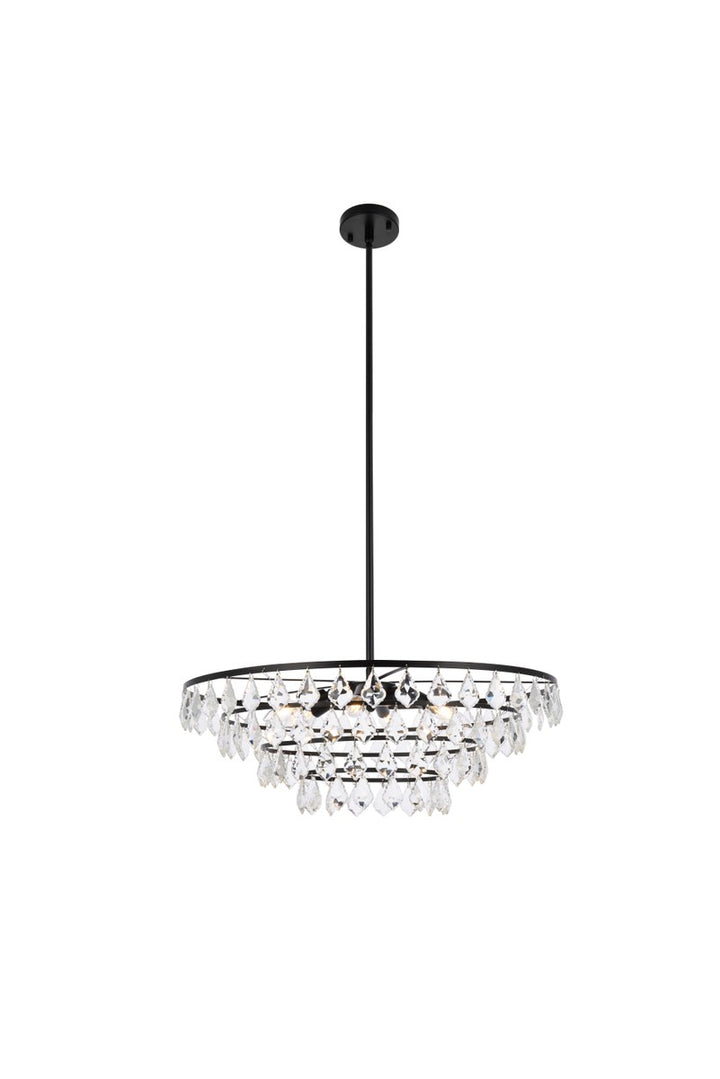 28 Inch Pendant In Black by Elegant Lighting