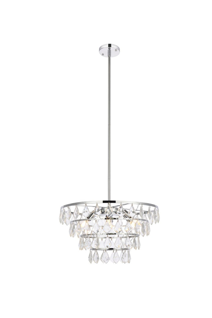 20 Inch Pendant In Chrome by Elegant Lighting