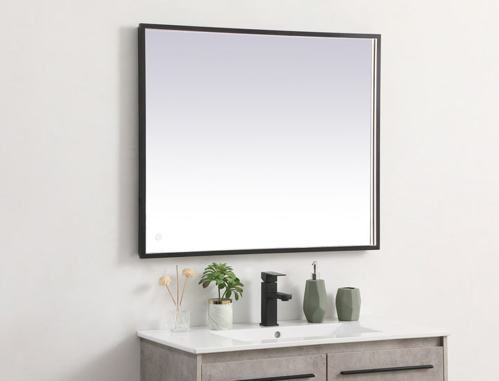 Black Led Mirror