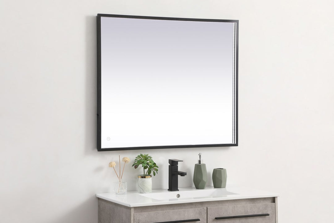 Black Led Mirror