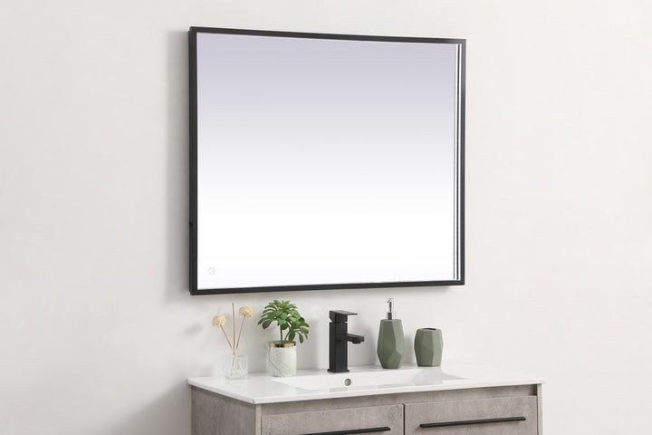 Black Led Mirror