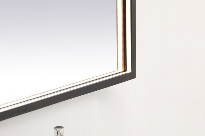 Black Led Mirror